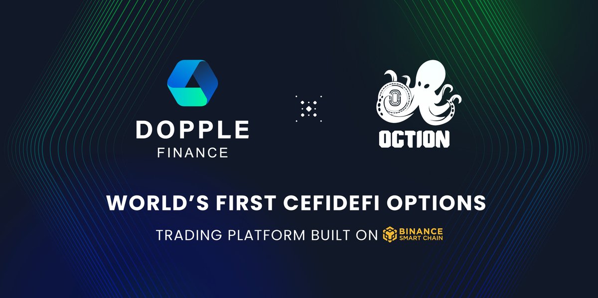 dopplefi's tweet photo. We are excited to announce this partnership with @octionofficial 🐙🎉
Enjoy option trading with NO middlemen, lower fees and ZERO data or position manipulation with #OCTON💰
Stay tuned for the integration announcement!👀
✅ Visit https://t.co/0DZPilxf3e to learn more https://t.co/UaSCsYuOxg