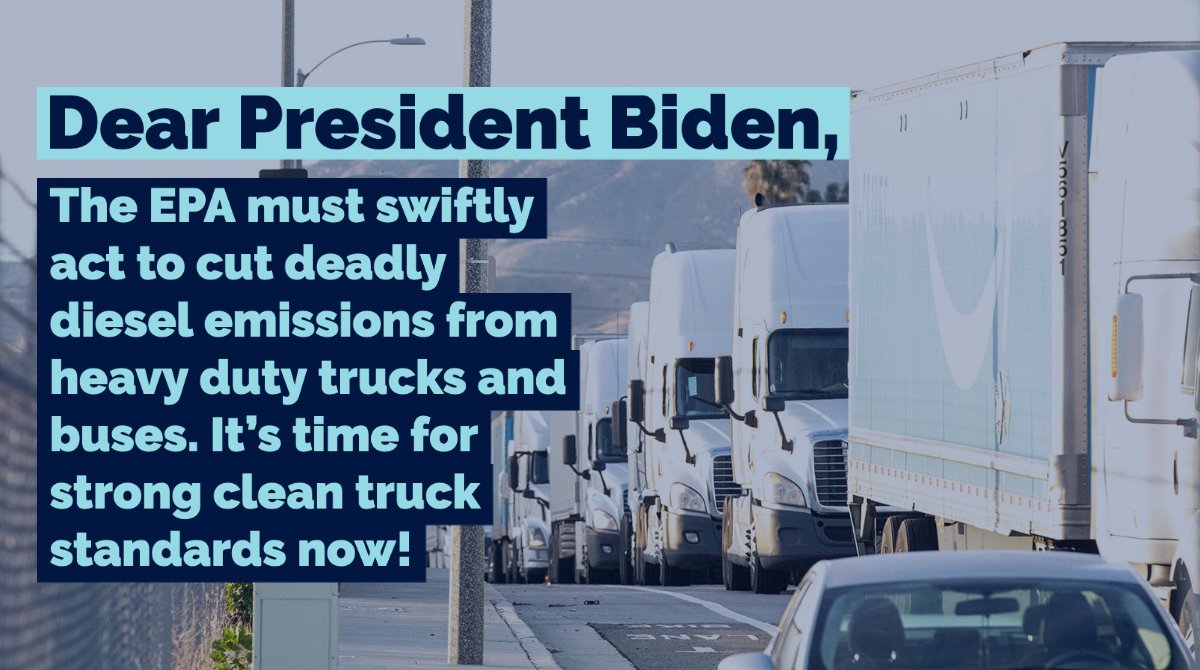 SierraClub's tweet photo. Heavy duty truck and bus pollution worsens asthma, endangering public health &amp; kids’ developing lungs especially. 

A new letter to @POTUS &amp; @EPA asks them to strengthen limits on dangerous NOx and other heavy duty vehicle pollution. 

Read more: https://t.co/gmfBiQD76V https://t.co/yNQie5ox0V
