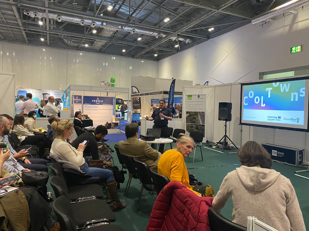 GreenBlueUrban's tweet photo. Great first day so far @FloodexUK enlightening presentation too #coolingeffects #suds #margate @KCC_FWM @wsp @Sudsulike https://t.co/sSrAqt2NxW