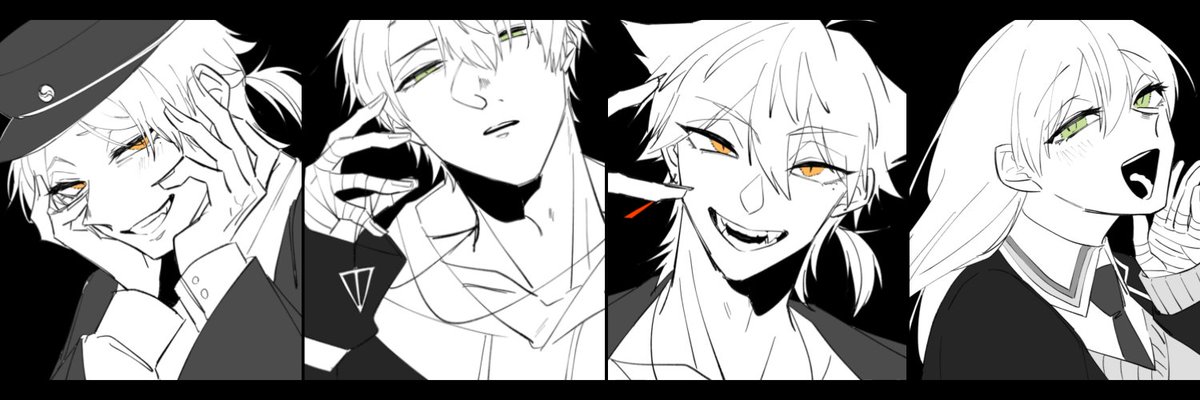 へっだ〜にしまし☺️ガクが気に入ってます……わりとざっざか描いたので全面手癖ですけど☺️ 