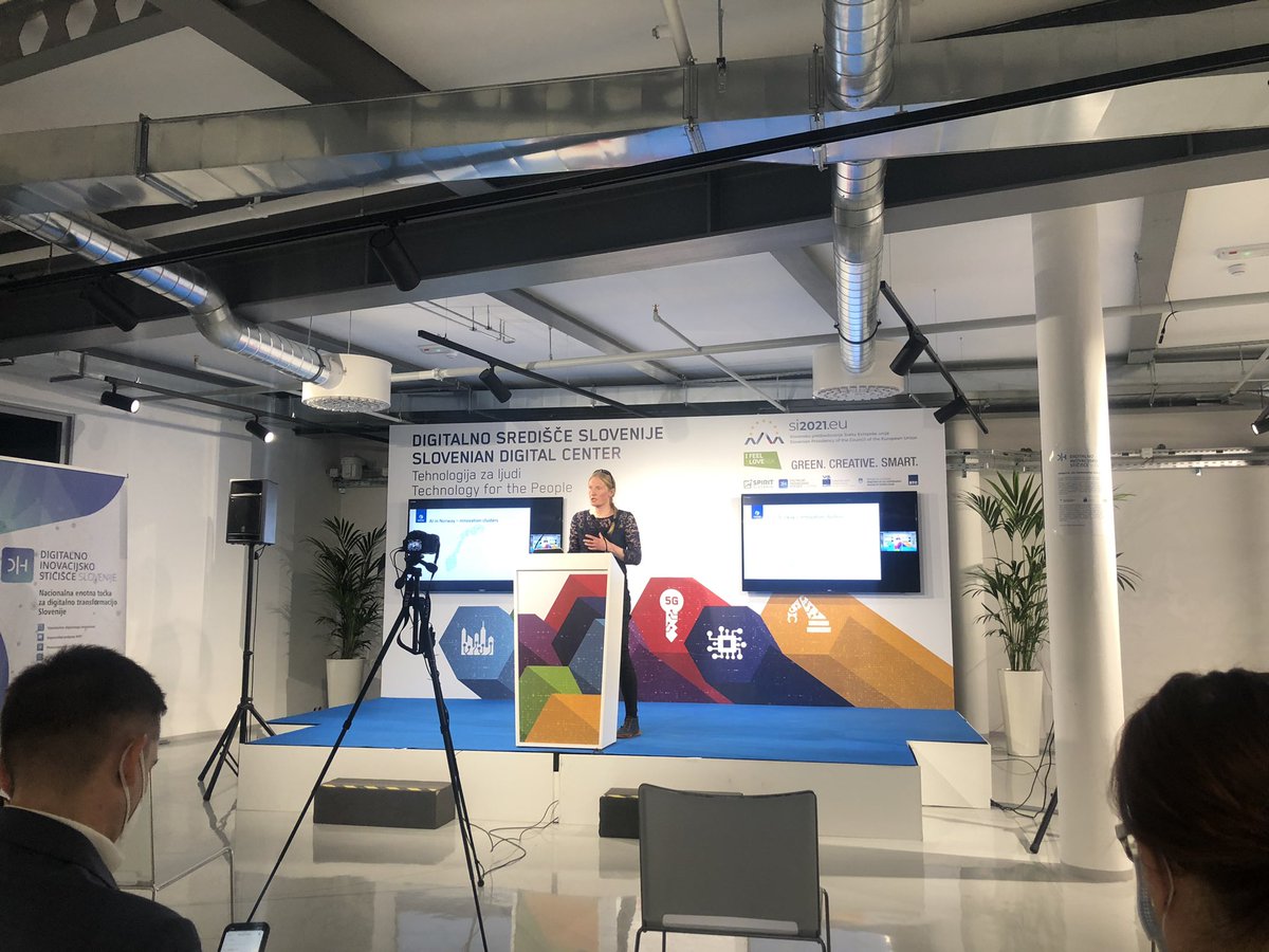 Till C. Lech (@tclech) on Twitter photo Bilateral meeting on European Digital Innovation Hubs in Ljubljana. <a href="/SINTEFdigital/">SINTEF Digital</a>’s Signe R. Sørensen presenting the Norwegian AI landscape. #si2021eu Bilateral meeting on European Digital Innovation Hubs in Ljubljana. <a href="/SINTEFdigital/">SINTEF Digital</a>’s Signe R. Sørensen presenting the Norwegian AI landscape. #si2021eu