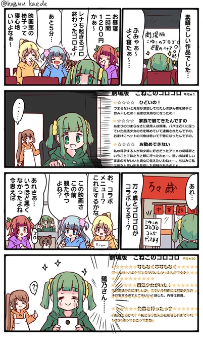 かもれと学ぶ「コラボの力」偉大なる50点パワーについて描きました。
三人ともお誕生日おめでとう
 #秋野かえで生誕祭 
 #水波レナ生誕祭 
 #十咎ももこ生誕祭 