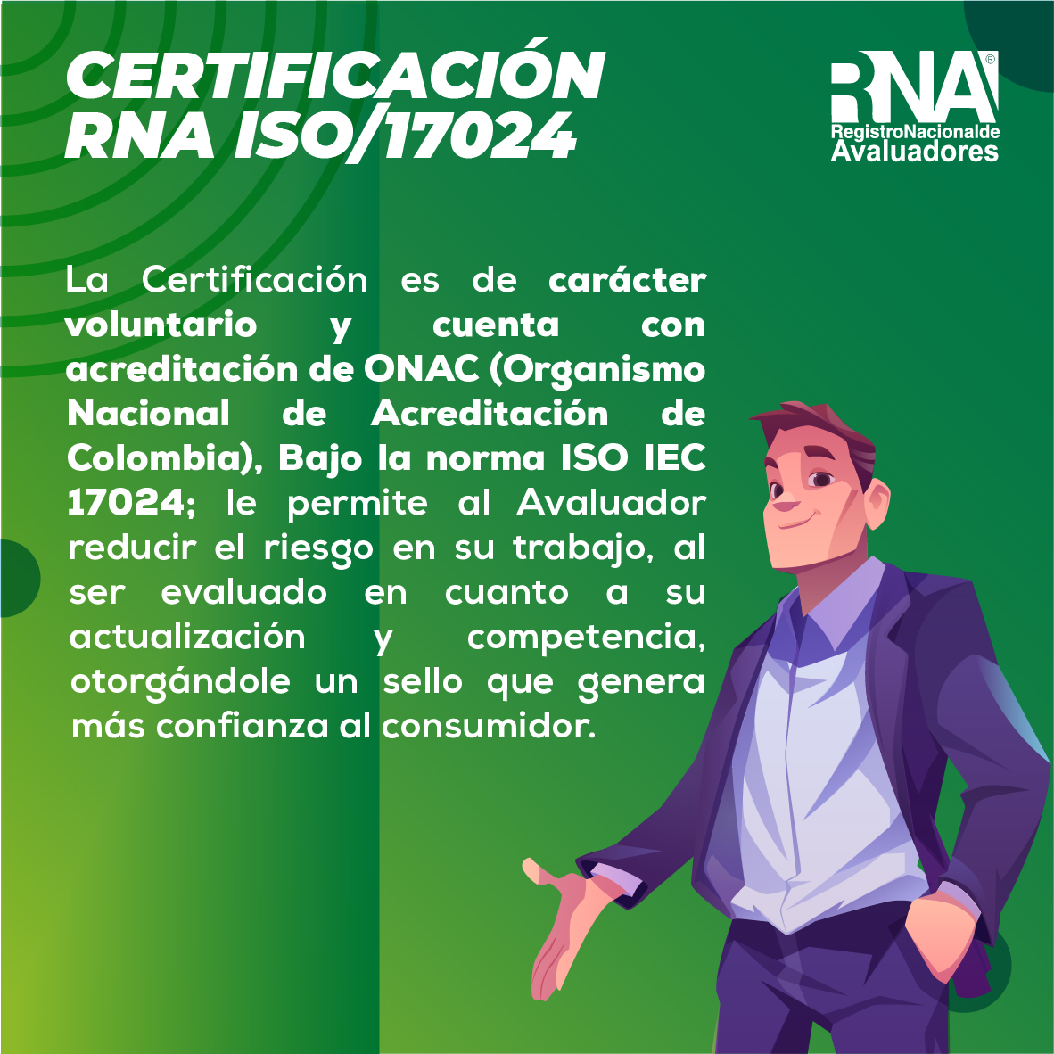 RNACOLOMBIA's tweet photo. 💊 [ Cápsula Informativa RNA ] Certificación RNA ISO 17024 

Somos + Valor

#Profesionalizar #Sector #Valuador #RNA https://t.co/QfeETSrg4E