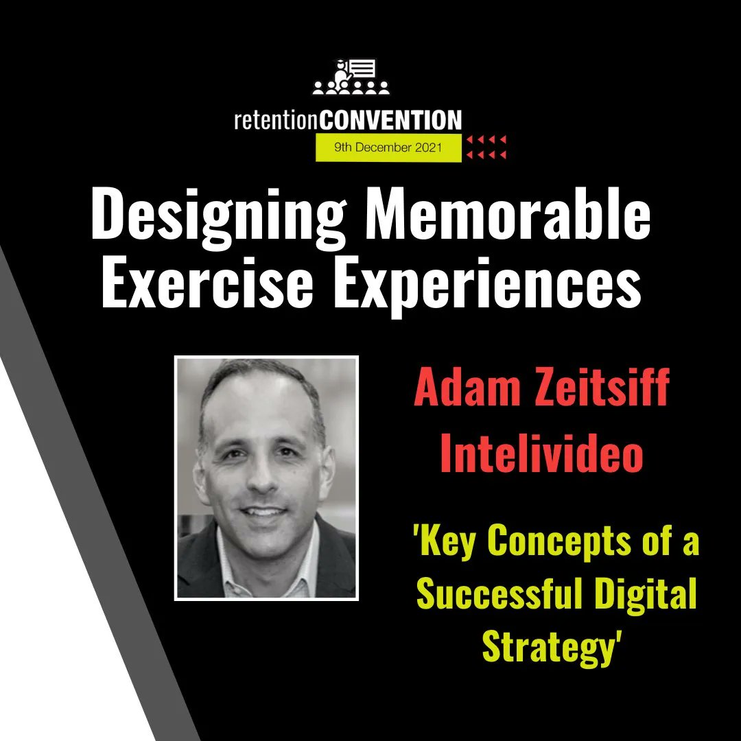 guru_paul's tweet photo. Join us on the 9th Dec for #RetentionConvention21 where
@adamzeit President & CEO of @Intelivideo session will focus on ‘Key Concepts of a Successful Digital Strategy’
For information on all our speakers and to register : https://t.co/kem6BFwhD4
#MemorableExerciseExperiences https://t.co/GJCJrFPTEQ