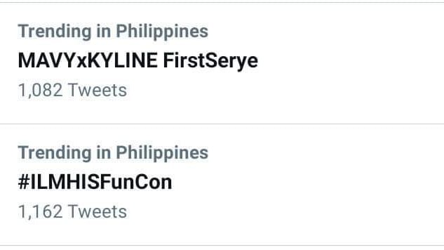Sparkle_GMA's tweet photo. We also spotted #ILMHISFunCon and MAVYxKYLINE FirstSerye trending on Twitter in the Philippines earlier today! β¨ https://t.co/3Qnym3BLrx