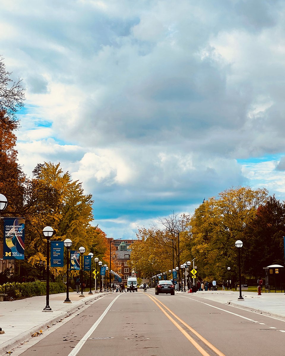 michiganalumni's tweet photo. The view down South U: fall edition. https://t.co/51Zqdpgt4w