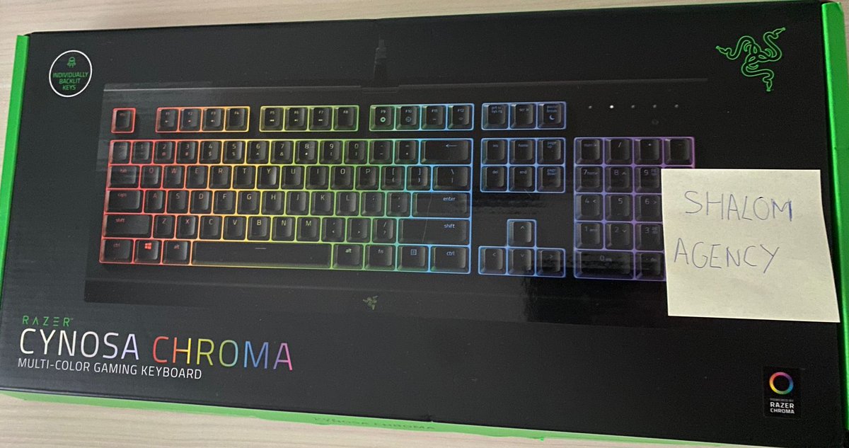 ShalomAgency_'s tweet photo. ¡SORTEO INAUGURAL!

Con motivo de la inauguración de la Agencia, queremos sortear este Razer Cynosa Chroma (nuevo) entre todos nuestros seguidores.

Requisitos:
- Seguirnos
- Dar RT

El resultado del sorteo se dará el dia 13/11.

¡Suerte! https://t.co/hqqO7WJw15