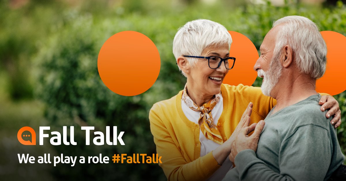 Taking time to talk about prevention is key! Show your loved ones you care by asking questions and talking about safety. We all play a role in preventing injuries. #FallTalk #FallPreventionMonth