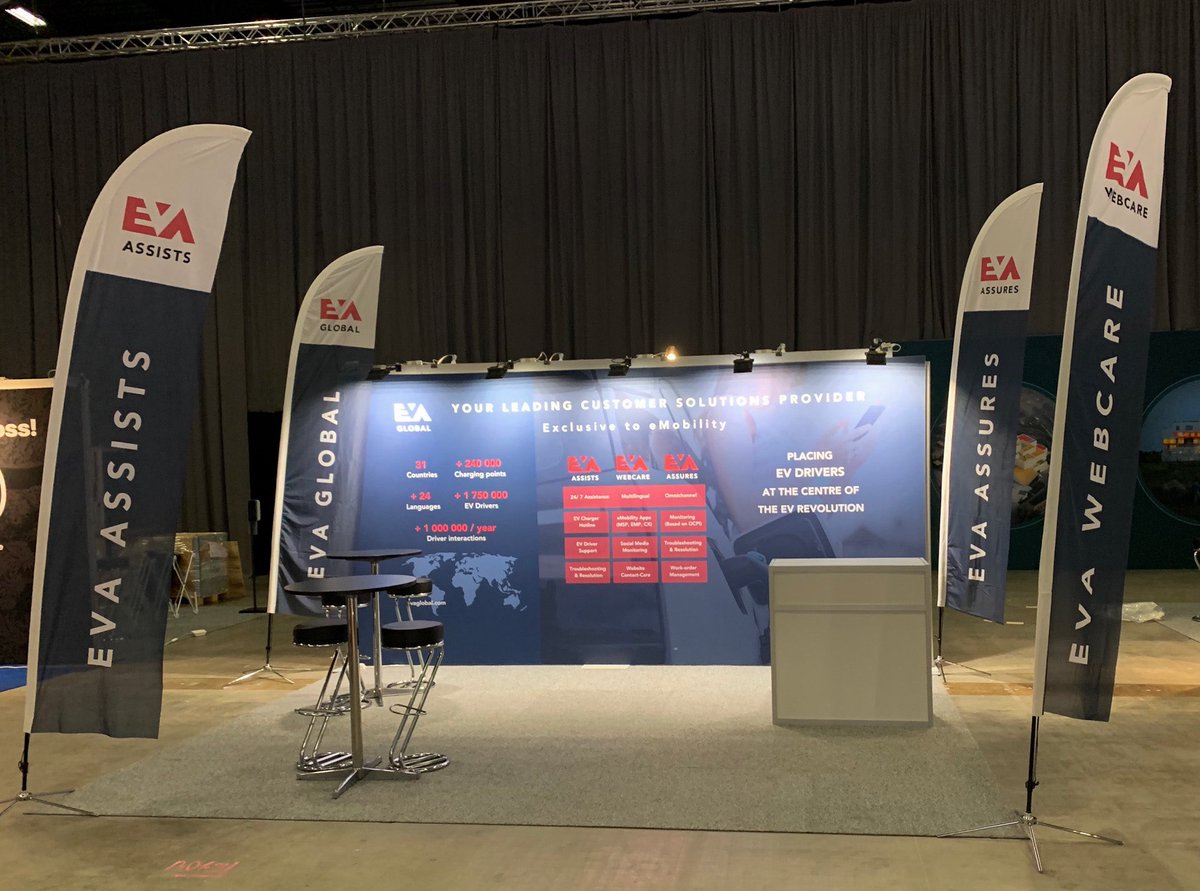 EVASSISTGLOBAL's tweet photo. We're setting up at the @nordicevs and look forward to welcoming you all for a visit & chat tomorrow 10th and Thursday 11th with the EVA Global team at booth B01-36!
See you there! 👋🏼
#EVAGlobal #nordicevsummit #emobility #conference #neverstranded https://t.co/90dZr4WfZT