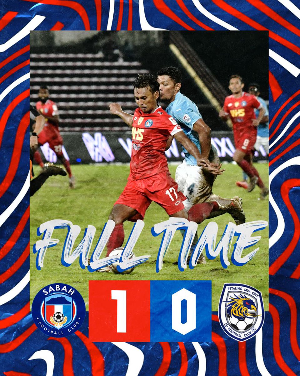 SabahFCofficial's tweet photo. FT : Sabah FC 1-0 PJ City FC
β½οΈ R. Mitrevski β17 (P)
Sabah FC melangkah ke Suku Akhir Piala Malaysia!
Terima Kasih Atas Sokongan Padu Penyokong Sabah FC ππ»ππ»ππ»
#MisiBerjaya
#SabahFC #IniTeamKami #RaduTatapRadu #homegame #MustWin https://t.co/MBpvNraPLZ