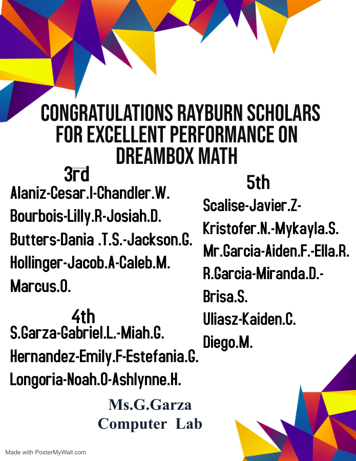 MsGracieGarza's tweet photo. Congratulations 2nd Six Weeks Rayburn Scholars!@Rockets120 https://t.co/5kYfZ1T0kX