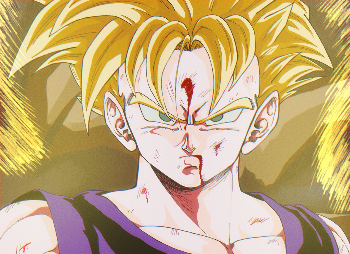 Gohan Super Saiyan (Grade 4) Original image in comments #dbredraw #DragonBa...