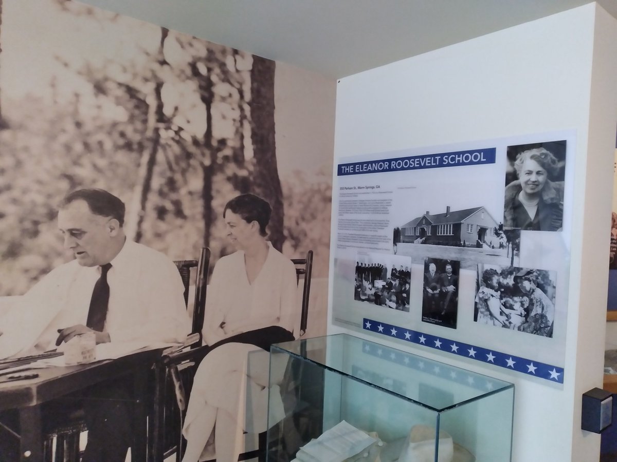 We just recently added a new Interpretive panel to our Eleanor #Exhibit in the memorial museum. The panel is about the Eleanor Roosevelt School in Warm Spring. The school was built for African American students. #lwh #fdr #daytrip #GaStateParks #BlackHistoryMonth2021