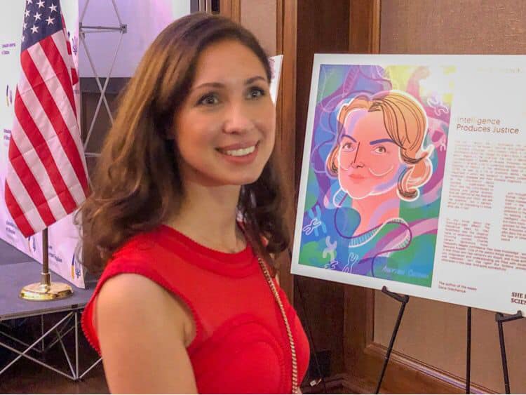 is_fem's tweet photo. Great news! #SheIsScience was opened in @UKRinSF. We are grateful to @MFA_Ukraine and Dmytro Kushneruk - the Consul General of Ukraine in San Francisco. The educational art project is organized by #STEMisFEM with the support of @unwomenukraine and @UNICEF_UA #generationequality https://t.co/6MXkgRMgEs