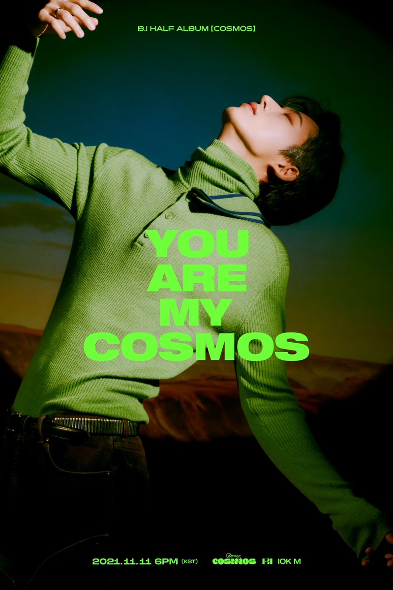 131online's tweet photo. B.I HALF ALBUM [COSMOS] LYRIC POSTER #6COSMOS

Album Release
2021. 11. 11 6PM (KST)

#BI #비아이 #COSMOS 
#BI_COSMOS_11월11일_발매
#HALFALBUM #IOKmusic #131LABEL #131media https://t.co/PkNqSixmef