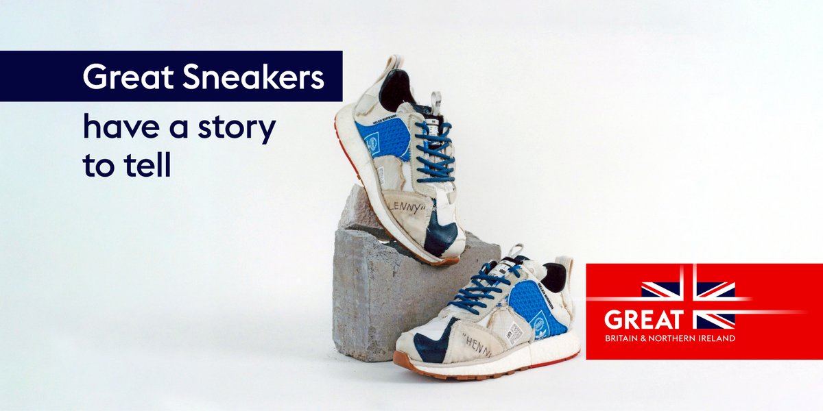GREATBritain's tweet photo. Great Sneakers have a story to tell.

@HelenKirkum uses recycled and dead stock materials to create playful and unique sneakers, weaving together the memories of the components in each pair to tell stories through her designs.

#SeeThingsDifferently #GREATfashion
@COP26 @BFC https://t.co/pnHkpM6l4L