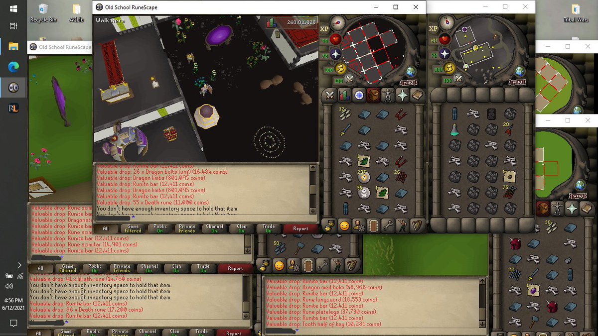 natnitx's tweet photo. Kindly check. I've been doing rune dragons in 5 accounts and one got banned for macroing which I claim false. I'm always using vanilla client when killing the dragons RSN: Sacrilenge

Picture is from June but I always play that way. 
@JagexTrident
@JagexTwisted
@JagexTyran https://t.co/kt1FPrHtUZ