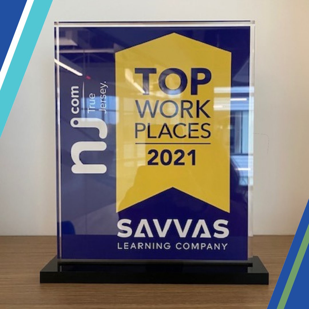 AndreaStotler's tweet photo. 🙌 🎖 So proud to work for @SavvasLearning! This year Savvas Learning Company was named a winner of the New Jersey Top Workplaces 2021 Award! Learn more: https://t.co/k6FtqO8mHo #edchat #edleaders #teacherleaders https://t.co/Up9lgg537k