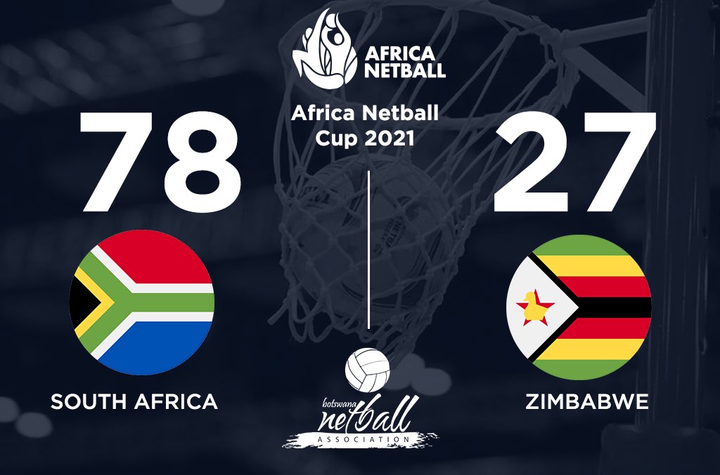 BotswanaNetball's tweet photo. Result: 🇿🇦 SOUTH AFRICA vs ZIMBABWE 🇿🇼 (Match 3) #AfricaNetballCup https://t.co/OGjoKpkrvM