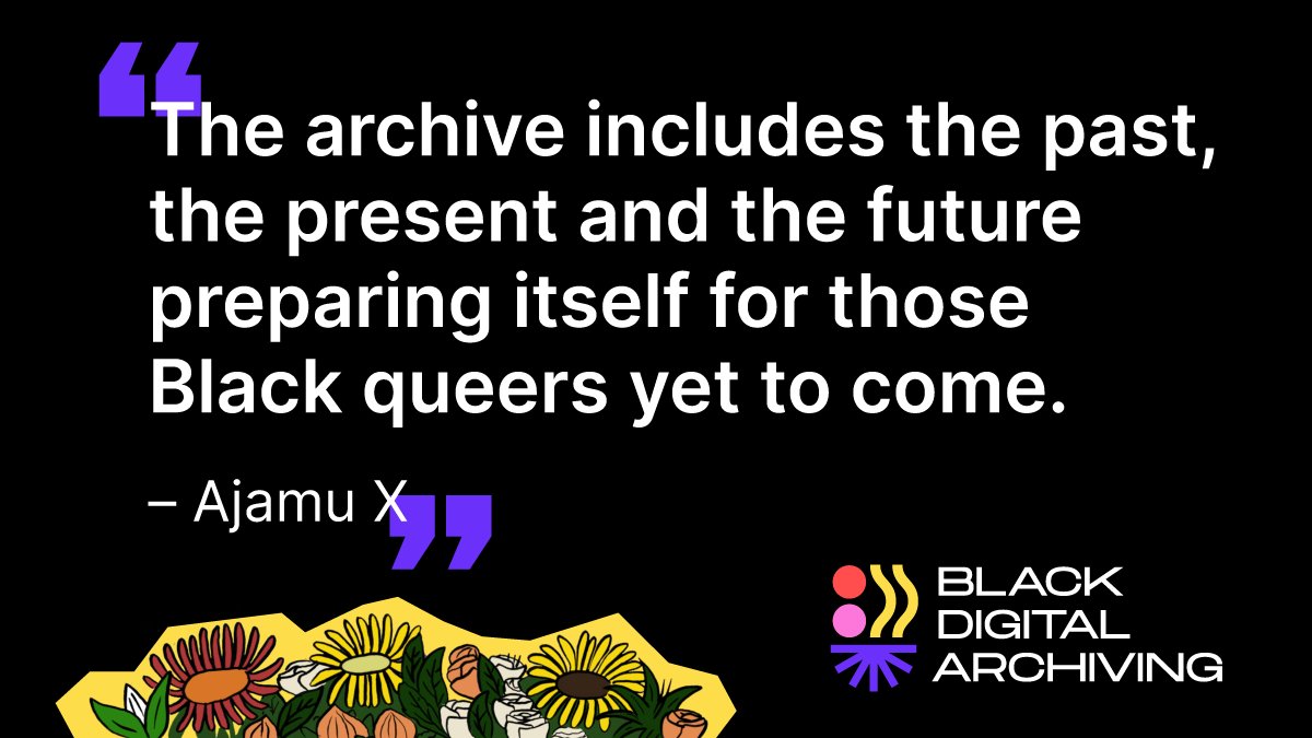 Co-founder of the rukus! archive Ajamu X states that our preservation practices today will shape history, so we must be mindful to honour the identities and sexualities of the lives of those we "archive".

Full episode:
blackdigitalarchives.org/podcast/ajamu-…

#queerhistory #queerblacks