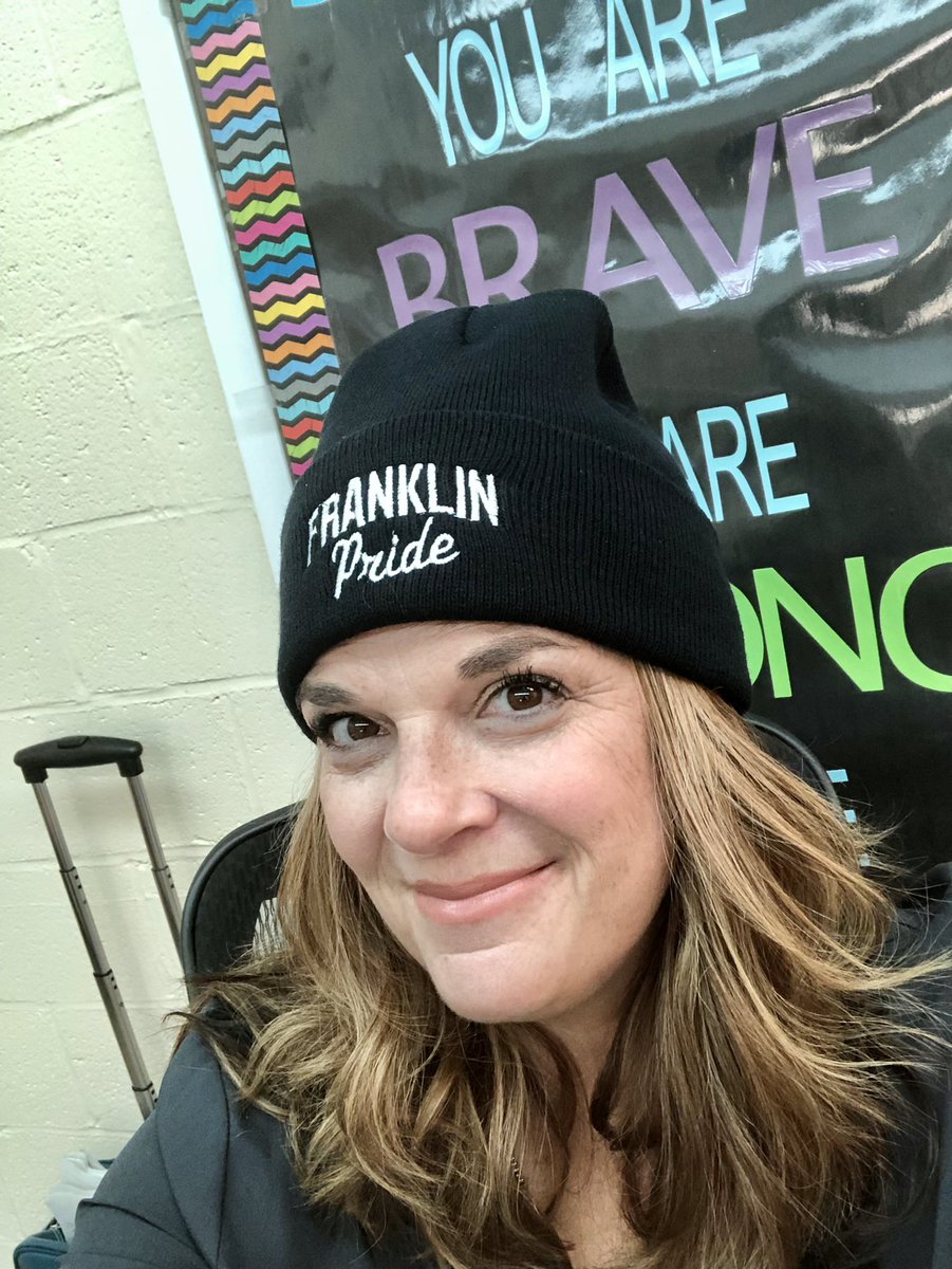 FES_COUNSELOR's tweet photo. Hey there @FranklinELsch PTA! Thanks for my new hat!! Perfect for bus duty as it’s getting colder out there!! That was a fun surprise this morning! #fespta #franklinpride #ineverwinanything @BCPScounseling 🦁❤️💙🦁 https://t.co/vlmeAE8bkC