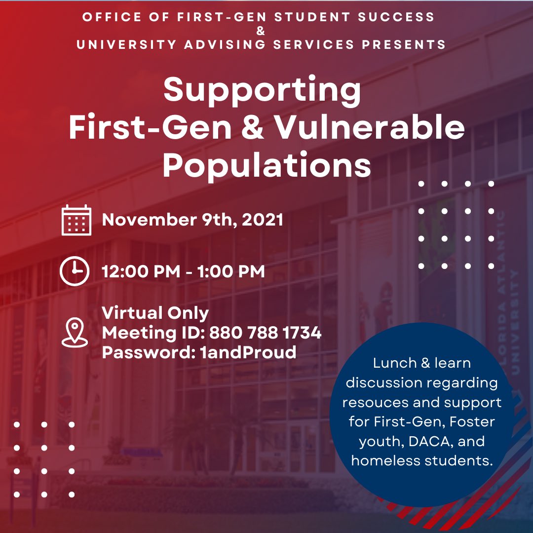 FAU Office of First-Generation Student Success tweet media