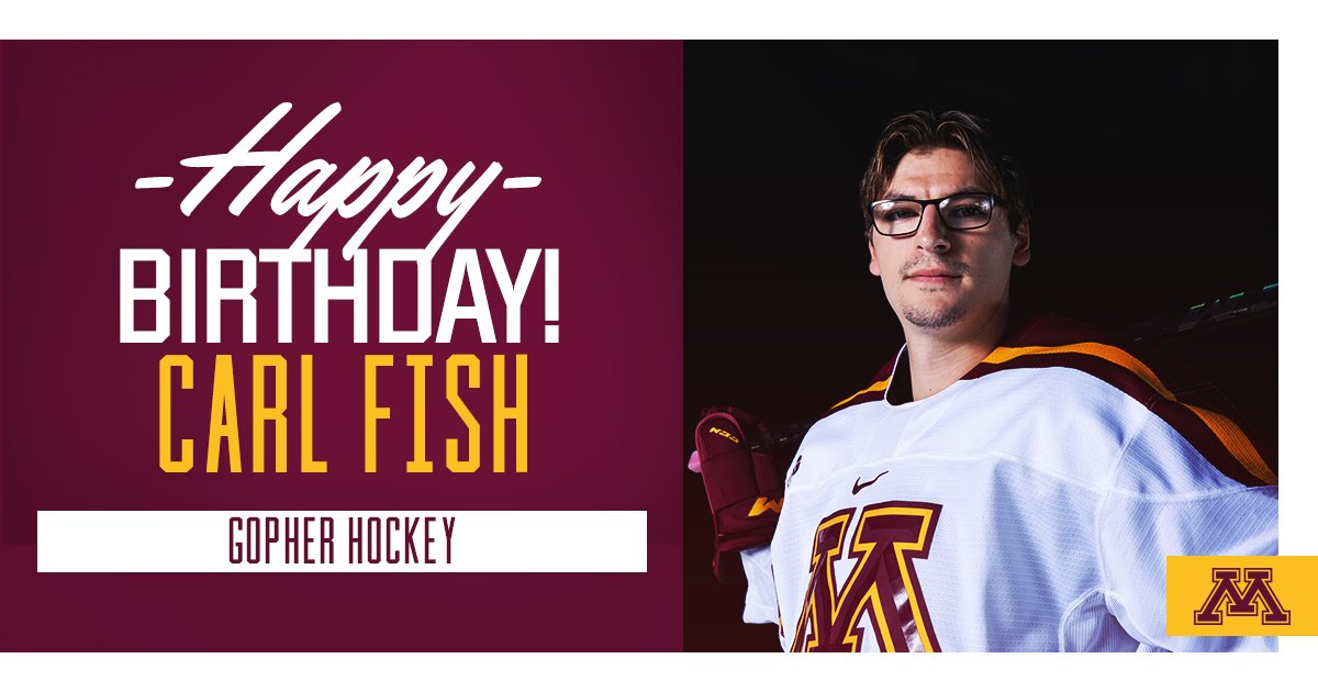 GopherHockey's tweet photo. 😃🎂, 🐟!

That's "Happy Birthday, Fish!" to those of you who don't speak emoji. 

Have a good one 2️⃣6️⃣! https://t.co/IXNXD0so1L