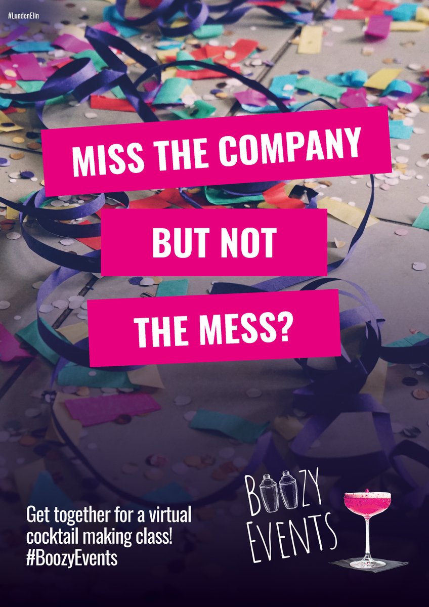 Elin Lunden (@lundenelin) on Twitter photo One Minute Brief of the Day:
Create posters to promote
<a href="/BoozyEvents/">Boozy Events</a>
’ Virtual Cocktail Making Classes #BoozyEvents
<a href="/OneMinuteBriefs/">One Minute Briefs ⏱️</a> One Minute Brief of the Day:
Create posters to promote
<a href="/BoozyEvents/">Boozy Events</a>
’ Virtual Cocktail Making Classes #BoozyEvents
<a href="/OneMinuteBriefs/">One Minute Briefs ⏱️</a>