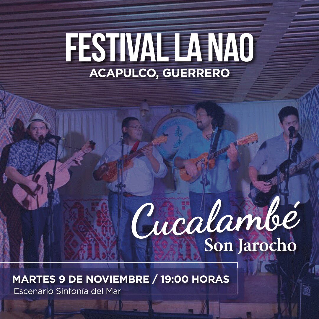 pacosandria's tweet photo. Hoy en Acapulco en el #FestivalLaNao con #cucalambesonjarocho https://t.co/Hn6xy6FoHC