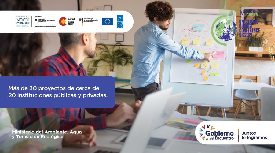 La 4ta Rueda de Negocios climáticos virtual cuenta con una cartera de proyectos enfocados en adaptación y mitigación al cambio climático, alineados a la #NDC_Ec.