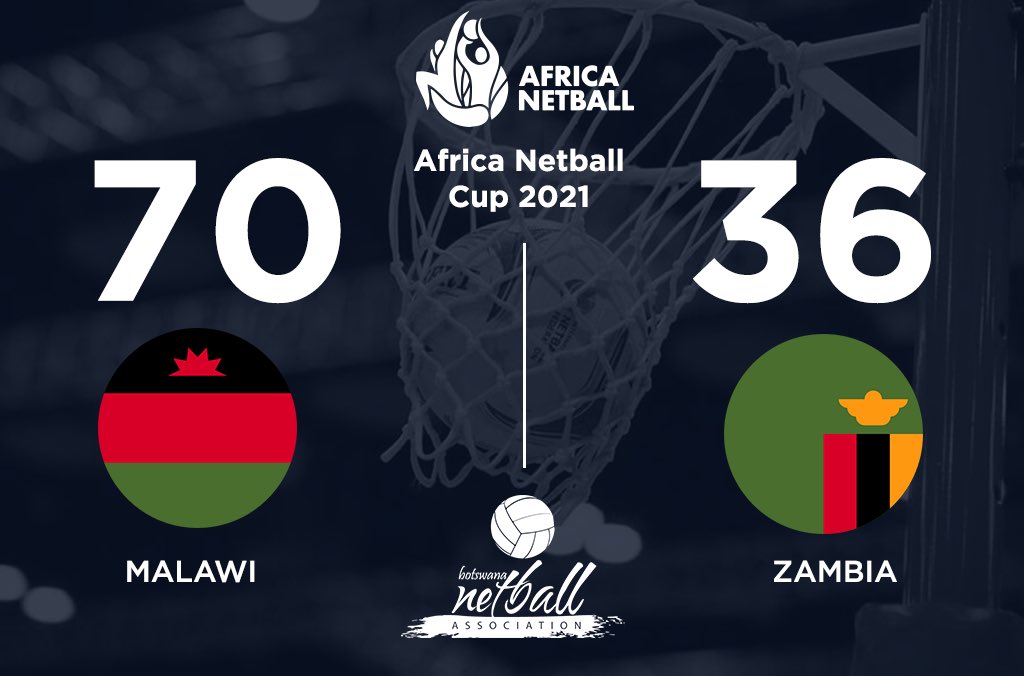 BotswanaNetball's tweet photo. Result: 🇲🇼 MALAWI vs ZAMBIA 🇿🇲 (Match 2) #AfricaNetballCup https://t.co/dXvZxunr63