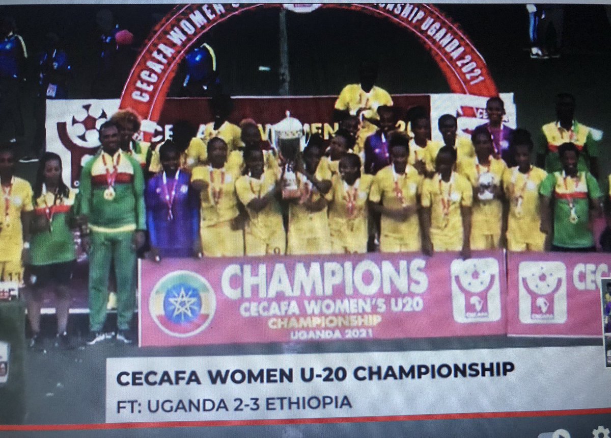 alemtsehay_m's tweet photo. Congratulations to z Ethiopia women U20 national football team upon winning #CECAFAWomenU20Championship 2021 which has been taking place here in Uganda

You put up a spirited fight to come from 2 goals down and beat hosts Uganda 3-2 in z final game  

Ethiopia is so proud of you https://t.co/R5UZob5DFN