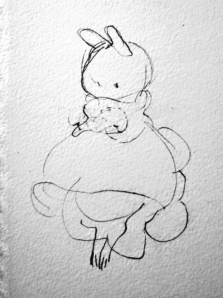 Soon...ten little rabbit paintings for sale. 🫀 