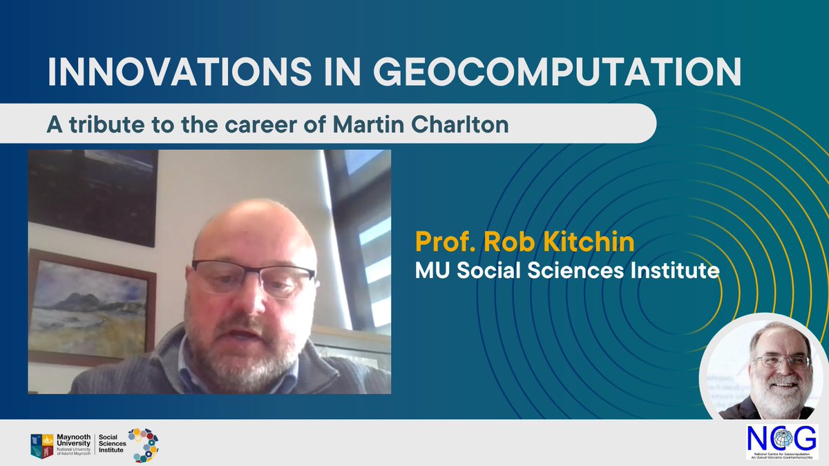 MU__SSI's tweet photo. @RobKitchin tells how @martin_charlton was key in mentoring and supervising many of of the students that have come through @NCG_Maynooth and created a global centre of #Geocomputation and how Martin wrote the code that created the original Eircodes #innovationsInGeocomputation https://t.co/xCDqUvPdD9