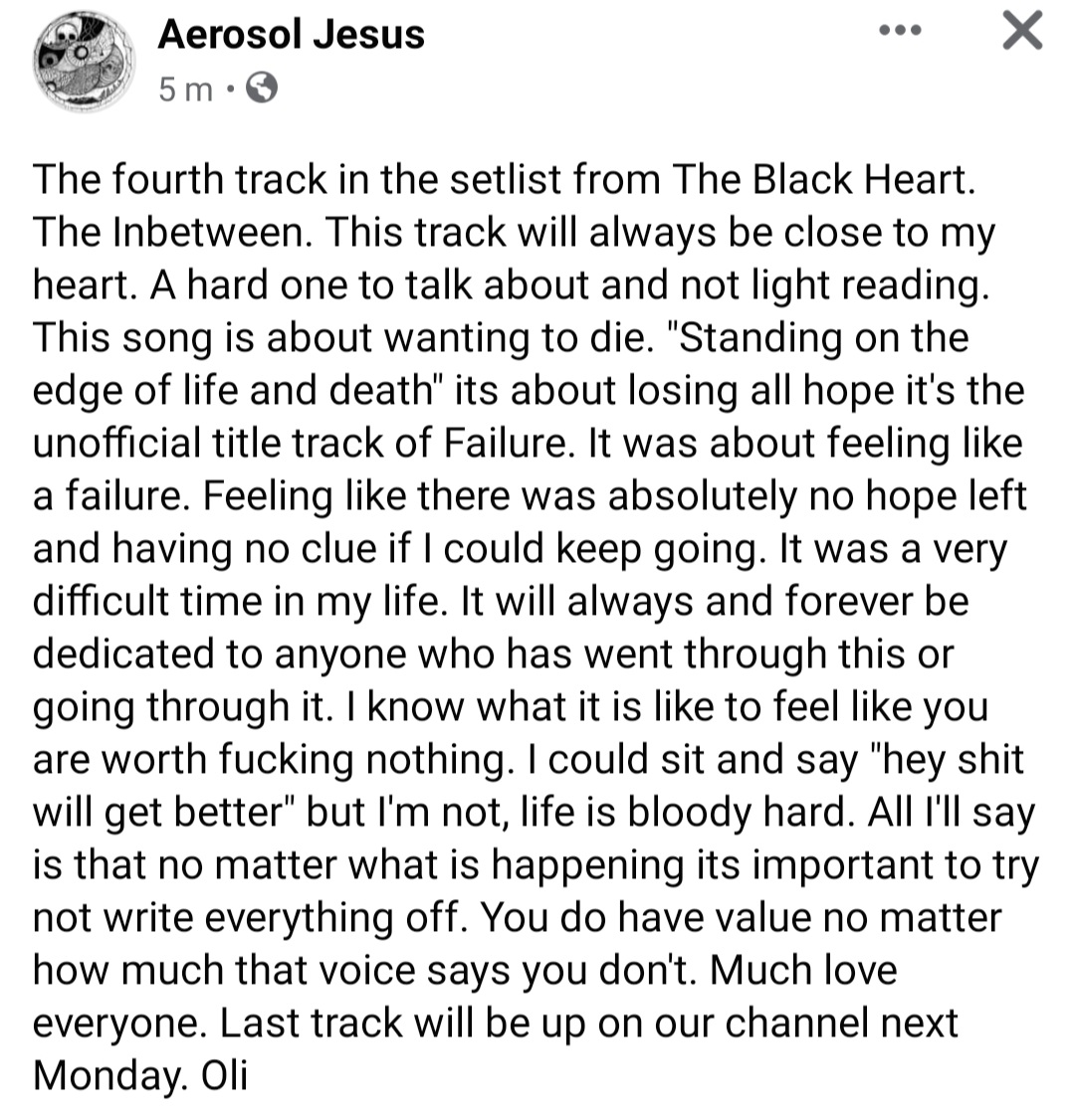 Heavy vibes for our second to last track in the live series we have over on YouTube youtu.be/fNon4MpgQvM