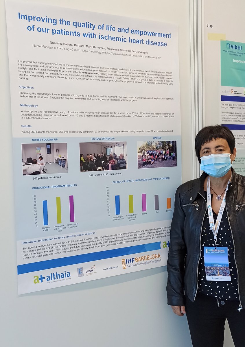 👥 La infermera del servei de #Cardiologia d'#althaiamanresa, Bàrbara Gonzalez <a href="/Barbara37575914/">Bàrbara</a>, ha donat a conèixer el model d’intervenció infermera per millorar la qualitat de vida i l’apoderament dels pacients amb #CardiopatiaIsquèmica al #IHFBarcelona

#infermeres #IHF2021