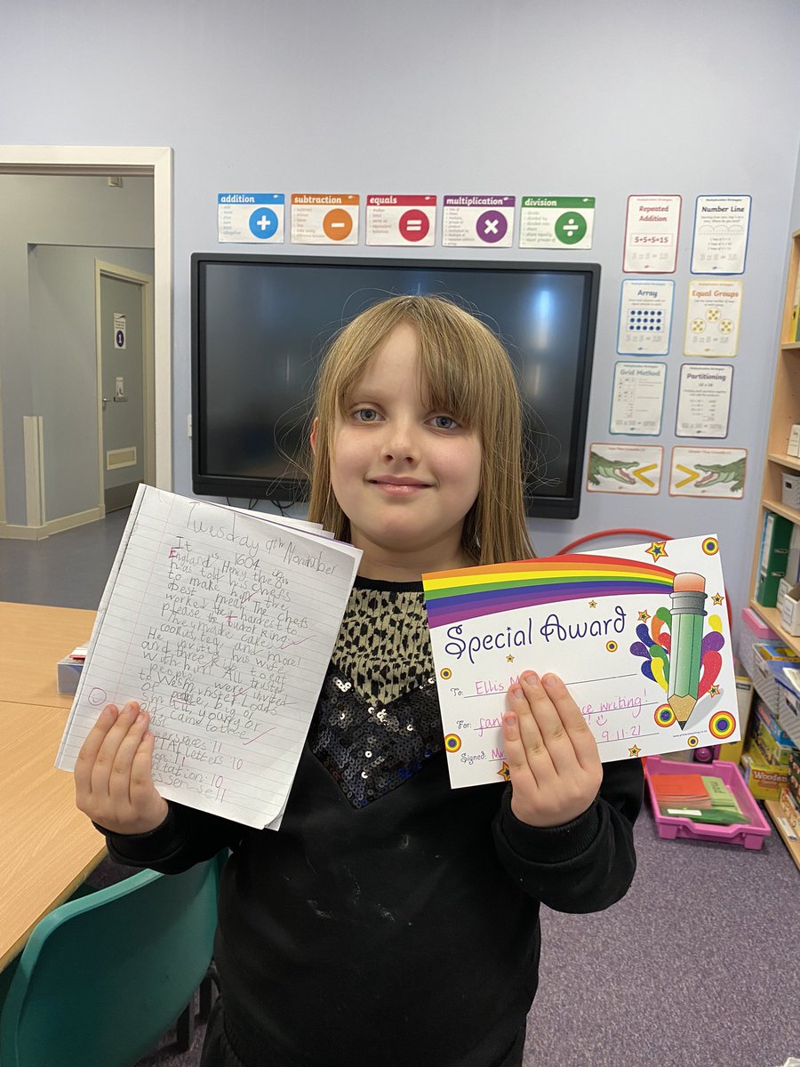 Special Award to Ellis <a href="/StclemP4/">StClementsP4</a> today. Excellent sentence writing! 👏🏻🤩⭐️ Keep up the fantastic effort. 🤗