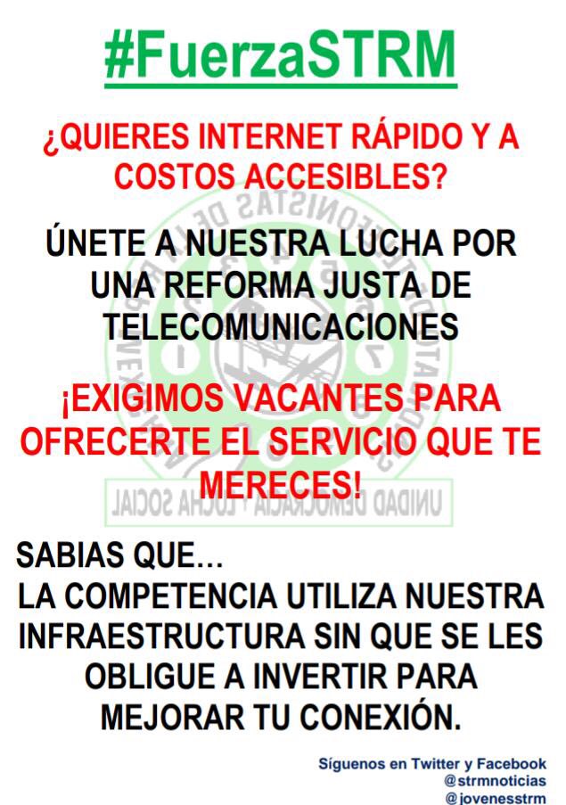 neftali2010's tweet photo. #EnDefensaDelCCT #FuerzaSTRM @Telefonistas 
@Telmex 
Hemos comunicado a México durante décadas, hoy quieren vulnerar nuestros derechos… Defendemos nuestro contrato colectivo de trabajo. https://t.co/bOqnxUHguQ