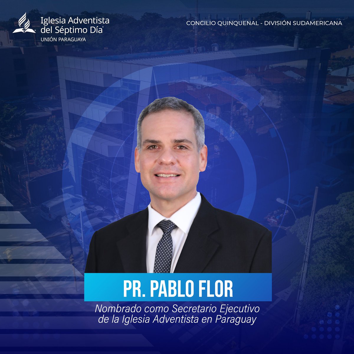 adventistaspy's tweet photo. 🔴 BUENAS NUEVAS🔔
Damos la bienvenida a la familia de la Unión Paraguaya al Pr. Pablo Flor, quien fue nombrado por el #ConcilioQuinquenal como Secretario Ejecutivo de la Iglesia Adventista en 🇵🇾 Paraguay. Lo esperemos con los brazos abiertos para continuar #ConectadosParaSalvar https://t.co/TA1FmJCTd9