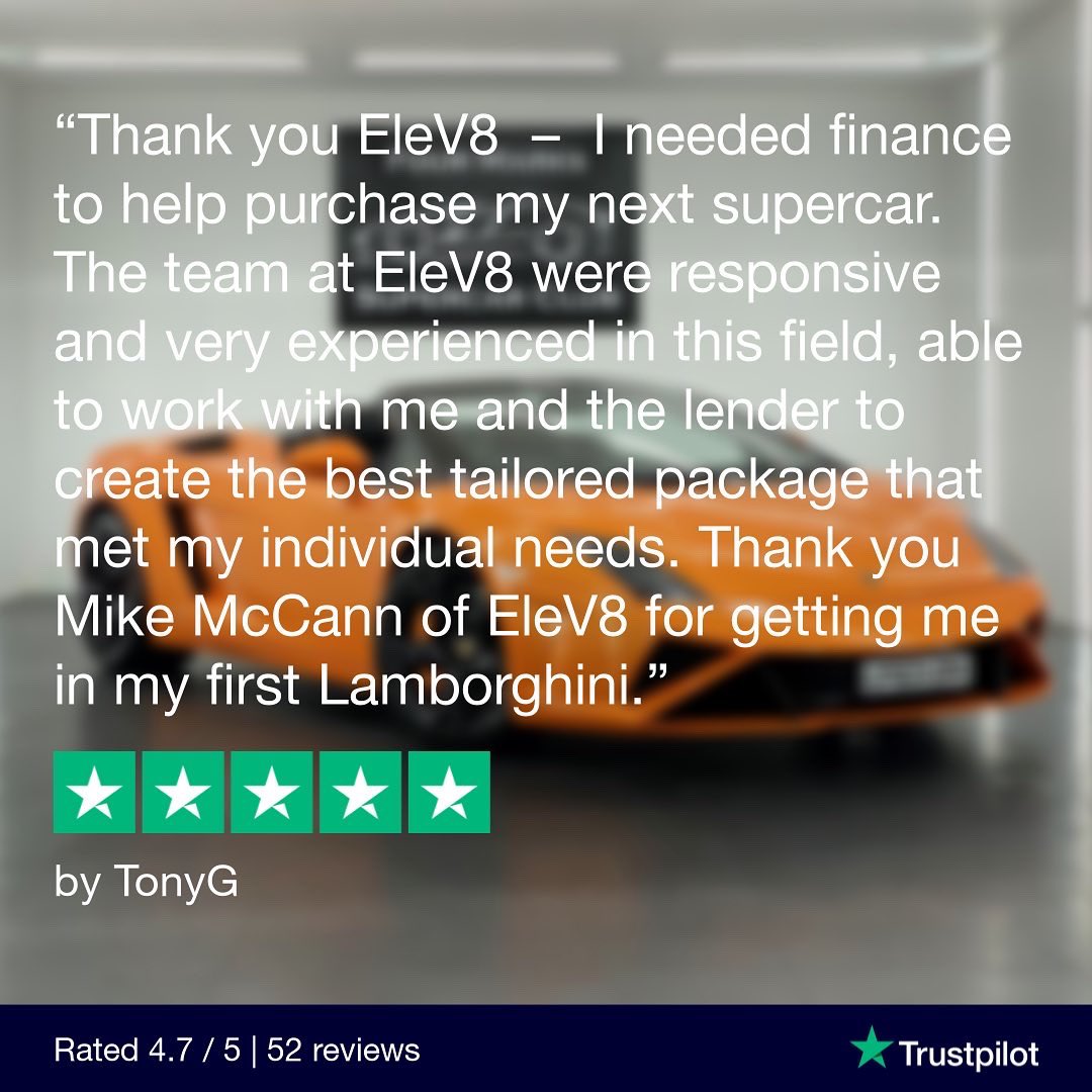 Congratulation to Tony from <a href="/FMSupercarClub/">Four Marks Supercar Owners Club</a> who we assisted in financing his first ever Lamborghini! 🐂🇮🇹

Get a bespoke quote on your dream car today! 
elev8finance.co.uk/get-a-quote/?c…

#elev8 #finance #lamborghini #gallardo #v10 #supercar #dreamcar #carfinance #italian #supercars