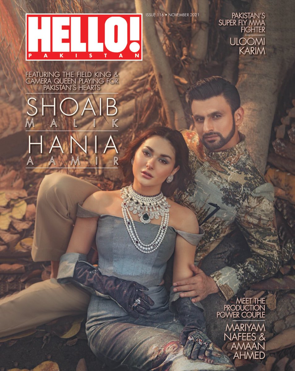 HELLO_Pak's tweet photo. #HELLOCOVERLAUNCH❗️ Did someone say #Covember⁉️
As Babar’s boys soon take on #ICCT20’s semi-final, HELLO! Pakistan welcomes our Covember Edition with @realshoaibmalik 🏏. and acting maestro, @realhaniahehe 🤍🇵🇰 #shoaibmalik #T20WorldCup @realshoaibmalik https://t.co/nl4uZHKmUv