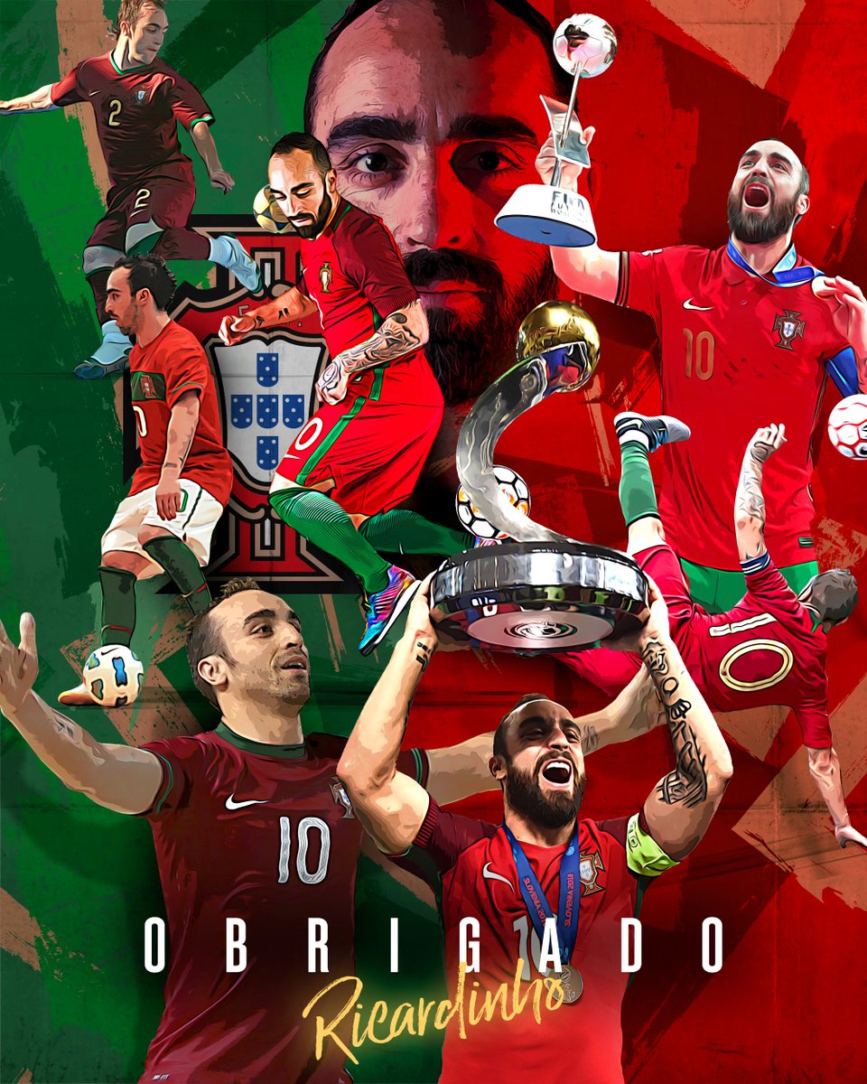 ✨ Obrigado pela 𝐦𝐚𝐠𝐢𝐚, <a href="/ricardinho10ofi/">ricardinho10</a>! O Melhor Jogador de Futsal de Sempre diz adeus à Seleção Nacional. 🇵🇹 🐐