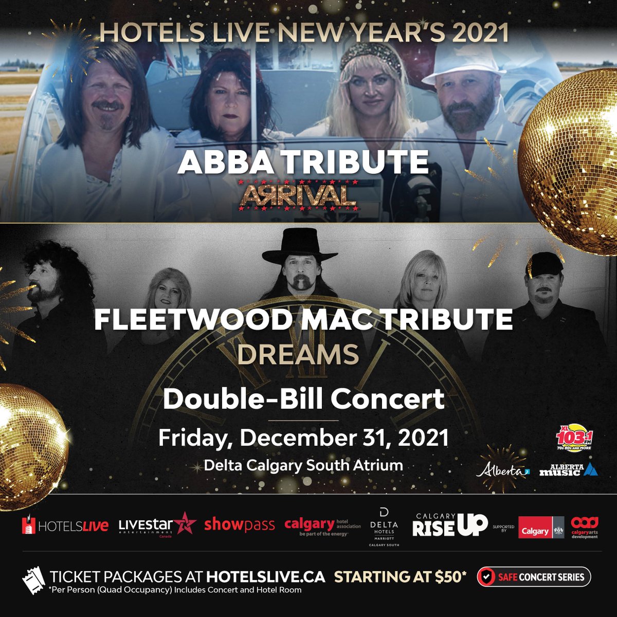 XL 103 Calgary (@xl103calgary) on Twitter photo XL 103 & <a href="/hotelsliveca/">HotelsLive</a> present New Year's 2021
Featuring ARRIVAL & DREAMS
Dec 31 at the Delta Calgary South
Tix & Rooms go on sale tomorrow at 10am starting at just $50
More Info: hotelslive.ca XL 103 & <a href="/hotelsliveca/">HotelsLive</a> present New Year's 2021
Featuring ARRIVAL & DREAMS
Dec 31 at the Delta Calgary South
Tix & Rooms go on sale tomorrow at 10am starting at just $50
More Info: hotelslive.ca
