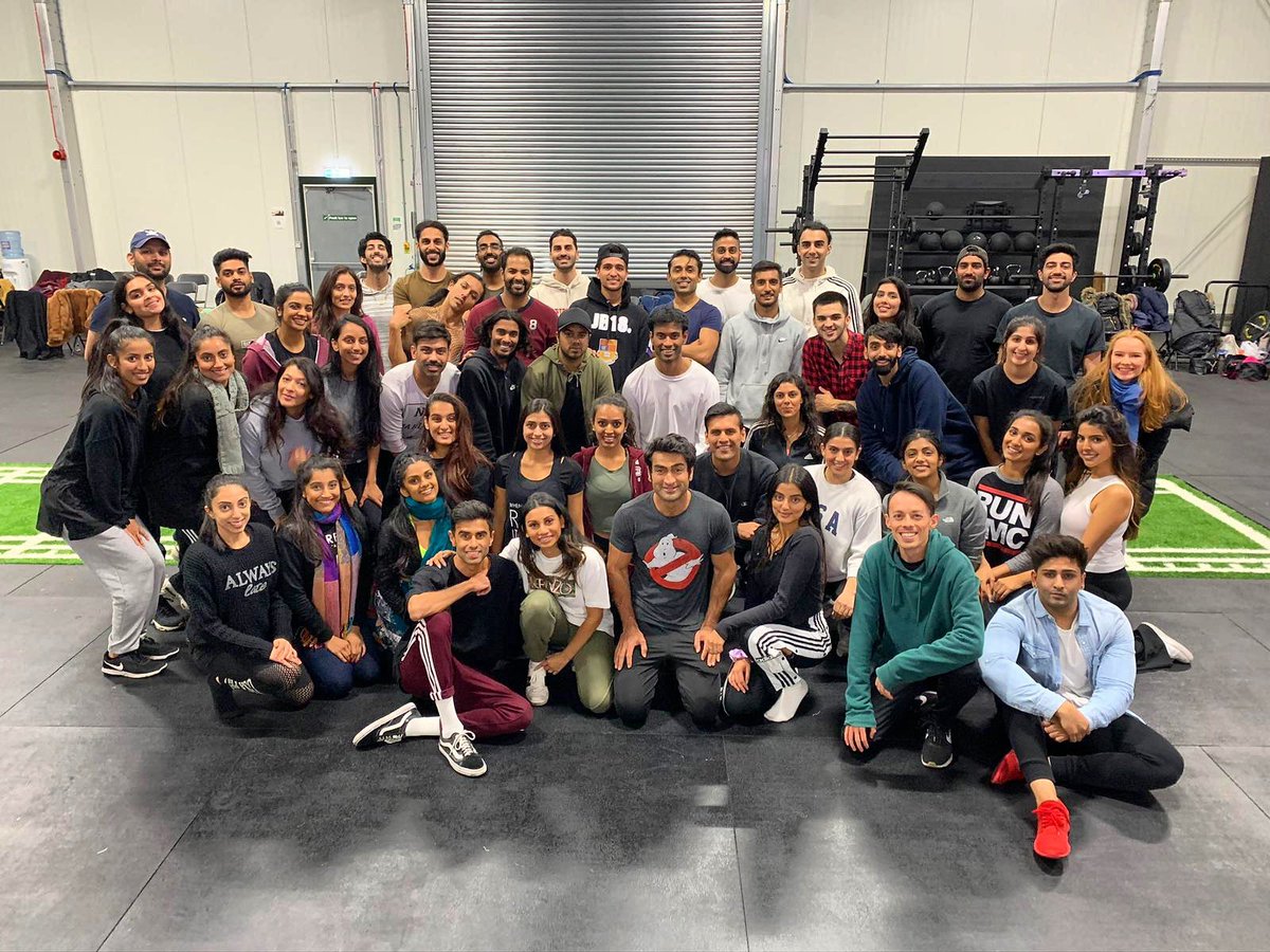 kush134's tweet photo. ✨Eternals - The Dancers 💜
I’m soo proud of this entire cast and team! 

It was such an honour to help train @kumailn for his leading man role alongside @nileeka &amp; @BenRaw90 , this guy knows how to work bloody hard! 

Also…No.1 film in the world baby!! #Eternals https://t.co/pbUjMRn4po
