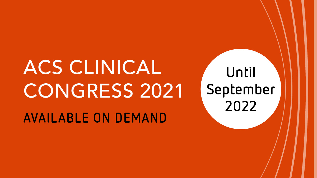 AmCollSurgeons's tweet image. Did you miss a session at #ACSCC21 or want to re-watch one of your favorites? Luckily almost all content is available to watch on demand until September 2022! 

cattendee.abstractsonline.com/meeting/10371