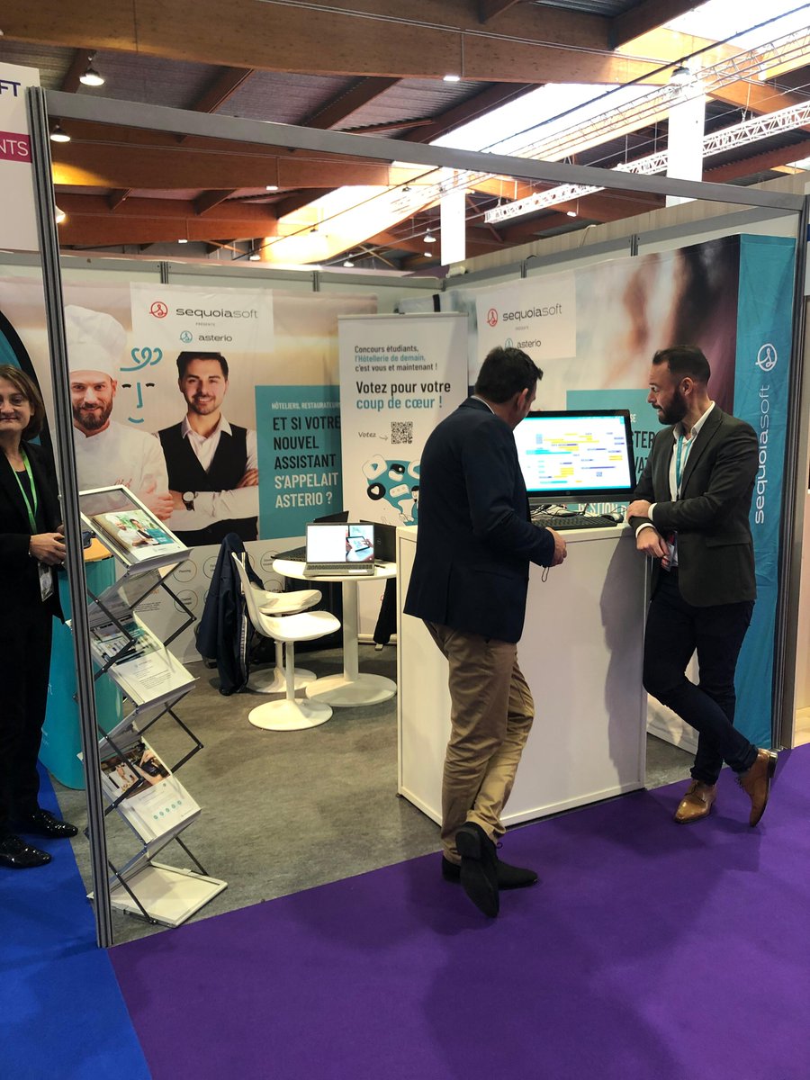 asterio_sqs's tweet photo. L'équipe @sequoiasoft vous attend au @foodhoteltech de Paris aujourd'hui et demain sur le stand F36.
Nos commerciaux Asterio sont en pleine démonstration !
Si vous n'avez pas encore votre badge c'est ici
https://t.co/0sl7Ou2dRc
#FHT2021 #FoodHotelTechParis #asterio https://t.co/NP5UZNDvep
