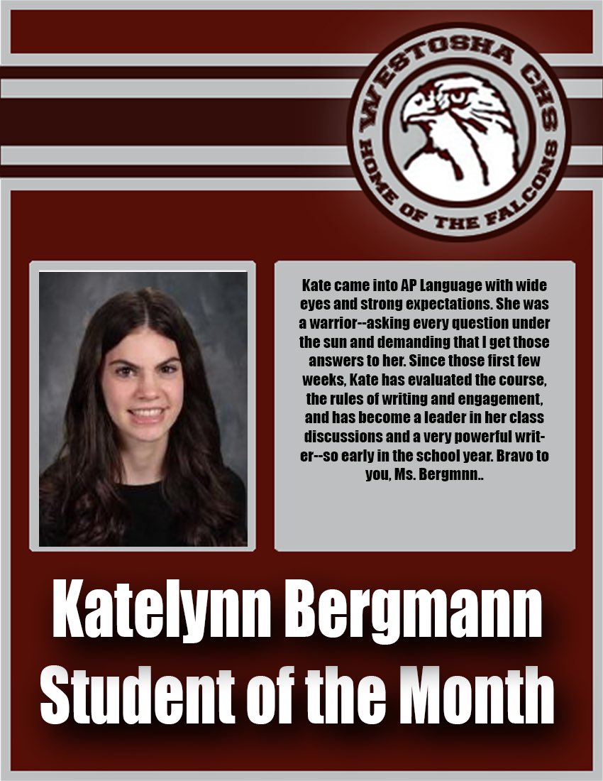 WestoshaCHS's tweet photo. Congratulations to our October Students of the month 🤩
#weAREwestosha #studentsofthemonth #post1of3 https://t.co/0C7Mj5UdKe