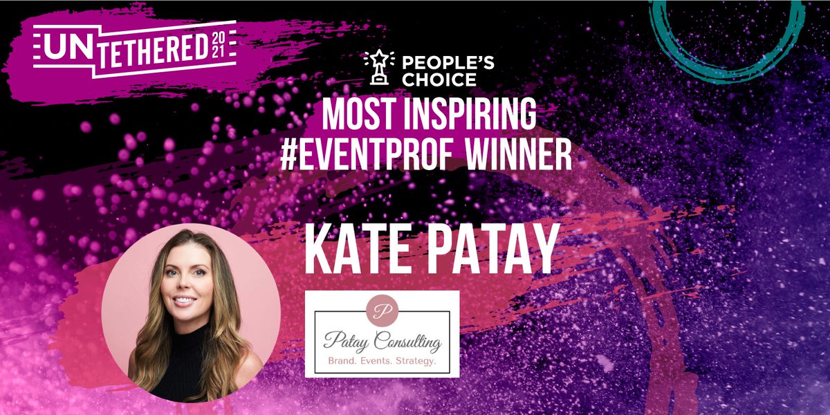 Congratulations <a href="/KatePatay/">Kate Patay, CPCE</a> for winning the #UNTETHERED2021 People's Choice Most Inspiring Event Prof Award! You inspire us all with your spirit and your drive to support and give back to the community. Congrats!