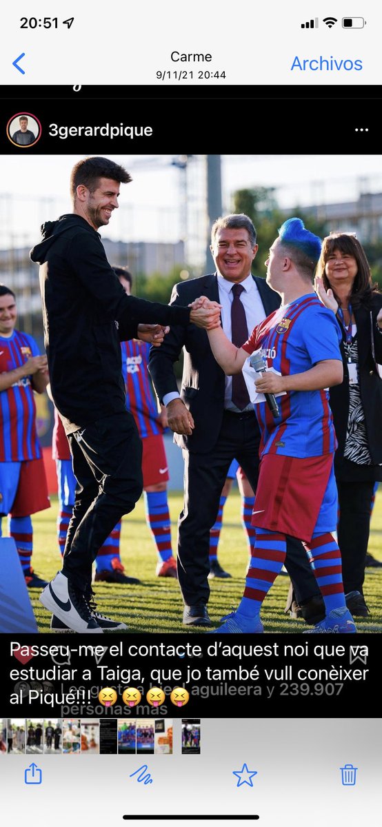 Escola_Taiga's tweet photo. El que no consegueixi en Pol, no ho aconseguirà ningú!! Ep i també la Montse. Son uns cracks aquests ex-alumnes de https://t.co/mDbMcSXjXz @3gerardpique Aquí en tenim@molts d’alumnes que et feliciten per ser l’ambaixador del equip de la Fundacio del Barça 👏🏼👏🏼👏🏼 @jordiduramena https://t.co/z8tRBHTo5n