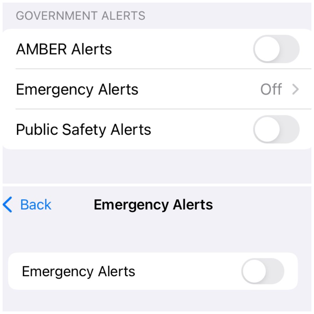 peinao's tweet image. How to disable #EmergencyNotifications: